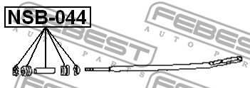 Купить запчасть FEBEST - NSB044 Втулка стабилизатора (комплект)  перед прав/лев NISSAN NISSAN TRUCK D22 1997.02-2012.03 [GL]