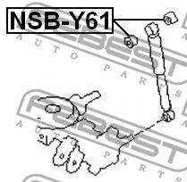 Купить запчасть FEBEST - NSB-Y61 Втулка амортизатора NISSAN SAFARI Y61 199­7.08- [GL] NSB-Y61