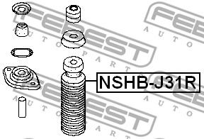 Купить запчасть Febest - NSHBJ31R Пыльник амортизатора зад прав/лев NISSAN TEANA J31 2006.04-2008.02 [EL]