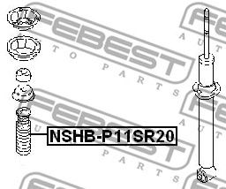 Купить запчасть Febest - NSHBP11SR20 Пыльник амортизатора  перед прав/лев NISSAN PRIMERA P11 1996.12-2001.12 [GL]