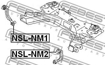Купить запчасть Febest - NSLNM1 Тяга крепления подрамника перед прав NISSAN TIIDA JPN MAKE C11 2005.08-2012.06 [GL]