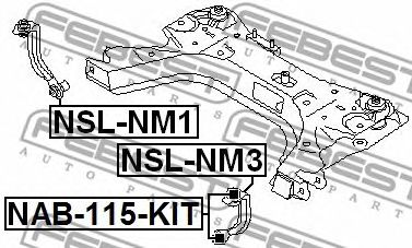 Купить запчасть Febest - NSLNM3 Тяга крепления подрамника перед лев NISSAN TIIDA JPN MAKE C11 2005.08-2012.06 [GL]