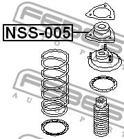 Купить запчасть Febest - NSS005 Опора амортизационной стойки  зад прав/лев NISSAN SUNNY B14 1994.01-1999.08 [JP]