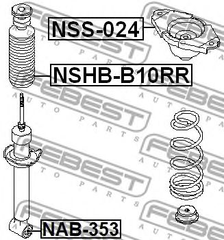 Купить запчасть Febest - NSS024 Опора амортизационной стойки  зад прав/лев NISSAN ALMERA JPN MAKE N16 2000.04-2001.03 [EL]