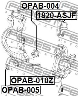 Купить запчасть FEBEST - OPAB-010Z Сайлентблок передн подвески OPAB-010Z