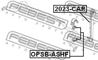 Купить запчасть Febest - OPSBASHF Втулка стабилизатора (комплект) перед прав/лев OPEL ASTRA H 2004-2010