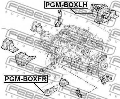 Купить запчасть FEBEST - PGM-BOXFR Подушка двигателя передняя PGM-BOXFR