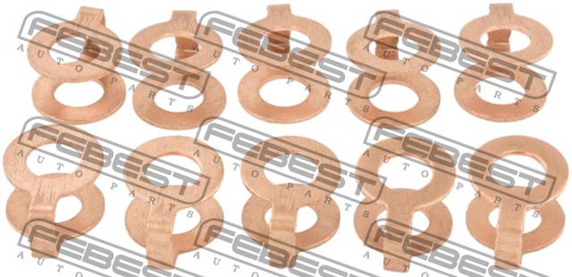 Купить запчасть FEBEST - RINGFL-020-PCS10 Кольцо уплотнительное форсунки впрыска топлива MITSUBISHI PAJERO 08-15 (компл-10шт) RINGFL-020-PCS10