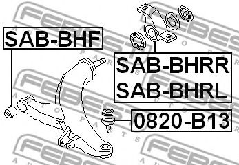 Купить запчасть Febest - SABBHRL Сайлентблок задний рычага подвески  перед лев SUBARU IMPREZA G11 2000.02-2007.04 [JP]