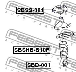 Купить запчасть FEBEST - SBD001 Отбойник амортизатора перед прав/лев SUBARU IMPREZA G11 2000.02-2007.04 [JP]