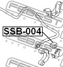 Купить запчасть Febest - SSB004 Втулка стабилизатора зад прав/лев SUBARU IMPREZA G11 2000.02-2007.04 [JP]/D=12 ММ