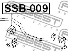 Купить запчасть Febest - SSB009 Втулка стабилизатора перед прав/лев SUBARU LEGACY B12 1998.04-2003.06 [EL]/D=20 ММ