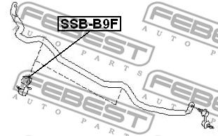 Купить запчасть Febest - SSBB9F Втулка стабилизатора перед прав/лев SUBARU TRIBECA W10 2004.11- [USA]/D=24 ММ
