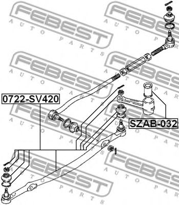 Купить запчасть FEBEST - SZAB-032 Втулка маятникого рычага SUZUKI VITARA SV420/SV620 1997-2002 SZAB-032