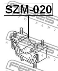 Купить запчасть FEBEST - SZM-020 Опора двигателя задняя SUZUKI LIANA RH413/RH416/RH418 2001-2008 SZM-020