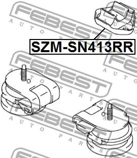 Купить запчасть FEBEST - SZM-SN413RR Опора двигателя SZM-SN413RR