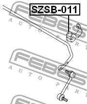 Купить запчасть Febest - SZSB011 Втулка стабилизатора зад прав/лев SUZUKI BALENO/ESTEEM SY413/SY415/SY416/SY418/SY419 1995-2001/D=13 ММ