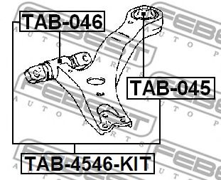 Купить запчасть Febest - TAB045 Сайлентблок задний рычага подвески  перед прав/лев TOYOTA CAMRY (JPP) ACV30/MCV3# 2001.07-2006.01 [US]