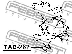 Купить запчасть Febest - TAB262 Сайлентблок цапфы зад прав/лев TOYOTA CALDINA AT191/CT19#/ET196/ST19# 1992.11-2002.06 [JP]