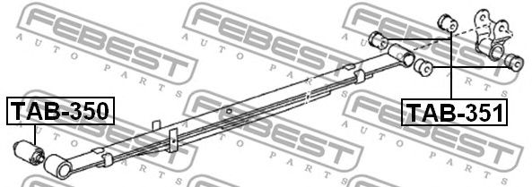 Купить запчасть FEBEST - TAB-350 Втулка задн рессоры передний TOYOTA TUNDRA 2006- TAB-350
