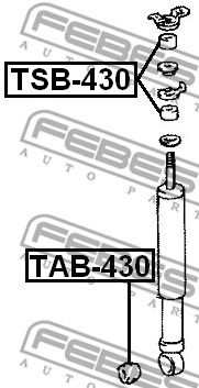 Купить запчасть Febest - TAB430 Сайлентблок амортизационной стойки  перед прав/лев TOYOTA LAND CRUISER 100 HDJ100/UZJ100 1998.01-2007.08 [EU]