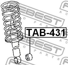 Купить запчасть Febest - TAB431 Сайлентблок амортизационной стойки зад прав/лев TOYOTA CRESTA GX90/JZX9#/LX90/SX90 1992.10-1996.09 [JP]