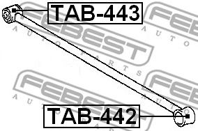 Купить запчасть FEBEST - TAB-443 Сайлентблок задн продольной тяги TOYOTA COROLLA 2 TAB-443