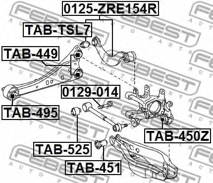 Купить запчасть FEBEST - TAB-495 Сайлентблок TAB-495