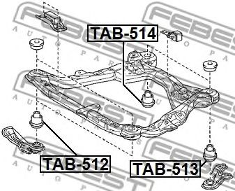 Купить запчасть FEBEST - TAB-514 Сайлентблок TAB-514