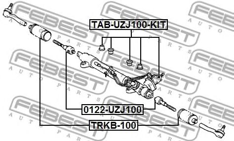 Купить запчасть Febest - TABUZJ100KIT Сайлентблок рулевой рейки (комплект) TOYOTA LAND CRUISER 100 HDJ100/UZJ100 1998.01-2007.08 [EU]