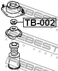 Купить запчасть Febest - TB002 Подшипник амортизационной опоры перед прав/лев TOYOTA PASSO KGC1#/QNC10 2004.05-2010.02 [JP]