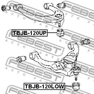 Купить запчасть FEBEST - TBJB-120UP Пыльник верхн шаровой опоры TOYOTA LAND CRUISER PRADO 120 (02-09) TBJB-120UP