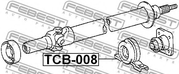 Купить запчасть Febest - TCB008 Подшипник опоры карданного вала зад прав/лев TOYOTA MARK 2 GX10#/JZX10#/LX100 1996.09-2000.10 [JP]