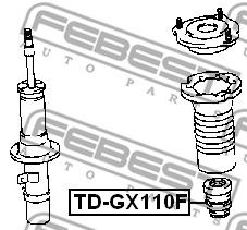 Купить запчасть FEBEST - TD-GX110F Отбойник амортизатора передний LEXUS IS 99-05, TOYOTA ALTEZZA 98-05 TD-GX110F