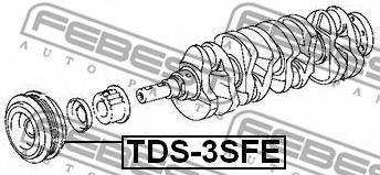 Купить запчасть Febest - TDS3SFE Шкив коленвала 3SFE TOYOTA CRESTA GX90/JZX9#/LX90/SX90 1992.10-1996.09 [JP] 3SFE