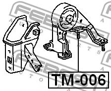 Купить FEBEST - TM006 Подушка двигателя зад прав/лев TOYOTA CALDINA AT191/CT19#/ET196/ST19# 1992.11-2002.06 [JP]