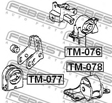 Купить запчасть Febest - TM078 Подушка двигателя  перед лев TOYOTA CELICA ST20# 1993.09-1999.08 [JP]