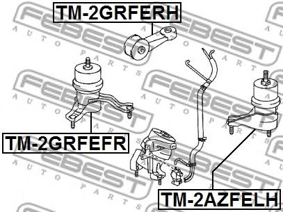 Купить запчасть Febest - TM2GRFERH Подушка двигателя прав TOYOTA CAMRY (JPP) ACV40/ASV40/GSV40 2006.01-2011.08 [US]