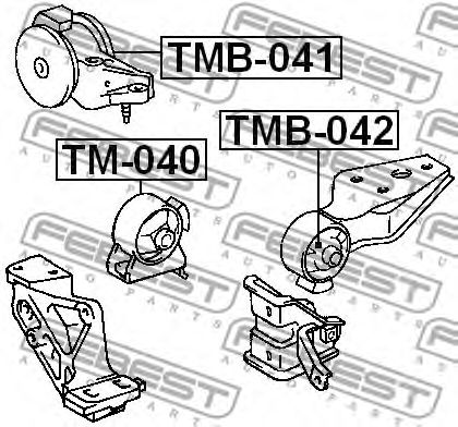 Купить запчасть Febest - TMB041 Сайлентблок подушки двигателя MT прав TOYOTA CORSA/TERCEL EL5#/NL50 1994.09-1999.07 [JP]