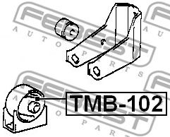 Купить запчасть FEBEST - TMB-102 Сайлентблок передн опоры двигателя TOYOTA CORONA 1992-2001 TMB-102