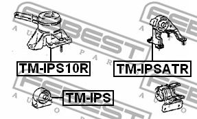 Купить запчасть FEBEST - TMIPS Подушка двигателя  перед прав/лев TOYOTA CALDINA AT191/CT19#/ET196/ST19# 1992.11-2002.06 [JP]