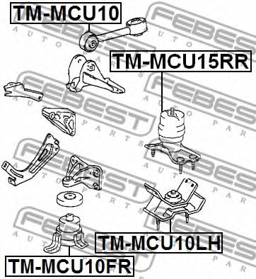 Купить запчасть Febest - TMMCU10LH Подушка двигателя MT  перед лев TOYOTA CAMRY GRACIA MCV2#/SXV2# 1996.12-2001.09 [JP]