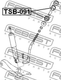 Купить запчасть Febest - TSB091 Втулка стабилизатора перед прав/лев TOYOTA HIACE KDH2##/LH2##/TRH2## 2005.01-2014.02 [US]