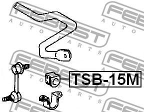 Купить запчасть Febest - TSB15M Втулка стабилизатора перед прав/лев TOYOTA MARK 2 GX10#/JZX10#/LX100 1996.09-2000.10 [JP]/D=26.5 ММ