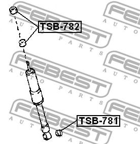 Купить запчасть Febest - TSB782 Втулка амортизатора зад прав/лев TOYOTA LAND CRUISER FJ/FZJ/HDJ/HJ/HZJ/KZJ/LJ/PZJ/RJ7# 1990.01-2007.01 [US]