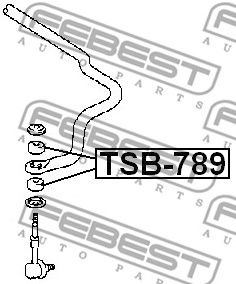 Купить запчасть Febest - TSB789 Втулка стойки стабилизатора  перед прав/лев TOYOTA COROLLA SED/CP/WG AE10#/CE100/EE10# 1991.08-2001.11 [GR]