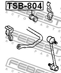 Купить запчасть Febest - TSB804 Втулка стабилизатора зад прав/лев TOYOTA CAMRY GRACIA MCV2#/SXV2# 1996.12-2001.09 [JP]/D=14 ММ