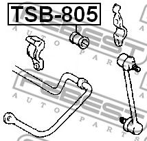 Купить запчасть Febest - TSB805 Втулка стабилизатора зад прав/лев TOYOTA CAMRY (JPP) ACV30/MCV3# 2001.07-2006.01 [US]/D=16 ММ