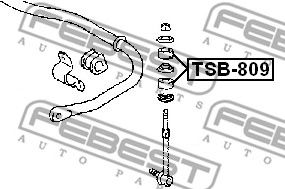 Купить запчасть Febest - TSB809 Втулка стойки стабилизатора перед прав/лев TOYOTA COROLLA SED/CP/WG AE10#/CE100/EE10# 1991.08-2001.11 [GR]