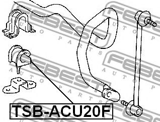 Купить запчасть FEBEST - TSBACU20F Втулка стабилизатора  перед прав/лев TOYOTA CAMRY ACV3# 2001.09-2006.01 [JP]/D=23 ММ